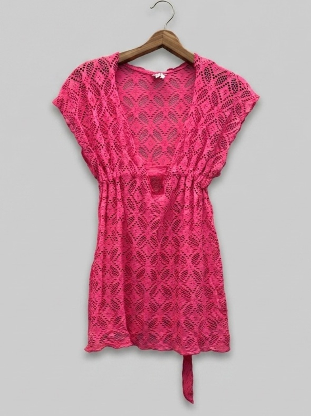 Becca Hot Pink Cutout Cover-Up Dress